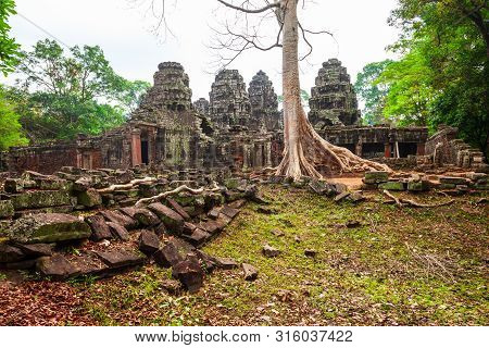 Ta Prohm Or Prasat Taprohm Is The Temple At Angkor In Siem Reap In Cambodia