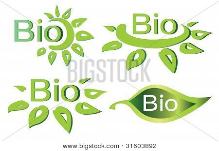 Bio Concept  Set Of Logotypes And Symbols