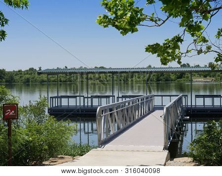 Floating Dock At The Veteran Lake, Sulphur, Oklahoma