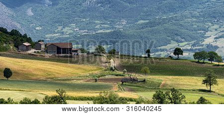 Passo Del Penice, Pavia, Lombardy, Italy: Mountaain Landscape At Late Spring (june)