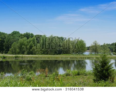 Scenic Lakeside At Chickasaw National Recreation Area In Davis, Oklahoma