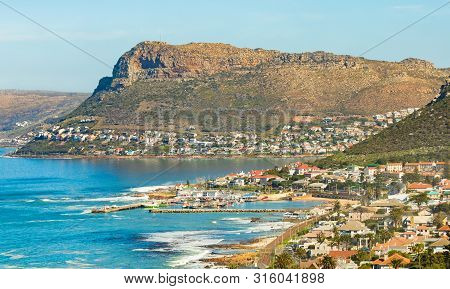 Elevated View Of Kalk Bay Harbour In False Bay Cape Town South Africa