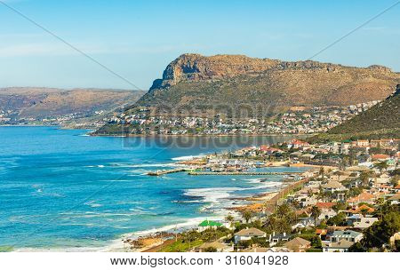 Elevated View Of Kalk Bay Harbour In False Bay Cape Town South Africa