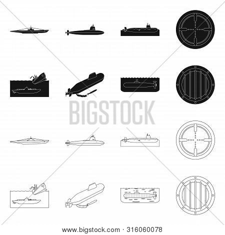 Vector Design Of War And Ship Icon. Set Of War And Fleet Vector Icon For Stock.