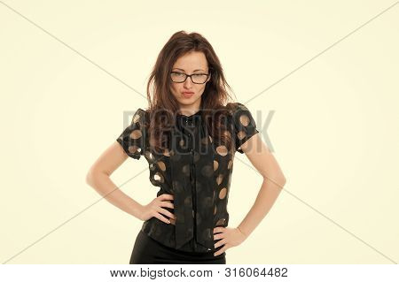 Bad Teacher. Sexy Secretary In Glasses. Sexy Woman In Glasses. Formal Fashion Dress Code For Teacher