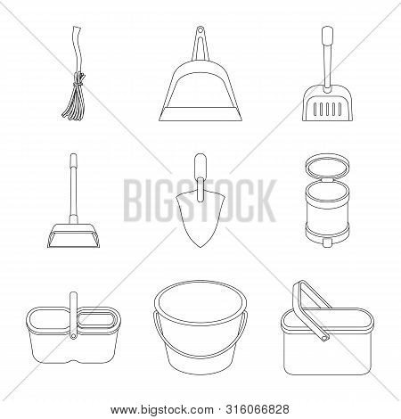 Vector Design Of Hygiene And Clean Icon. Set Of Hygiene And Mopping Stock Vector Illustration.