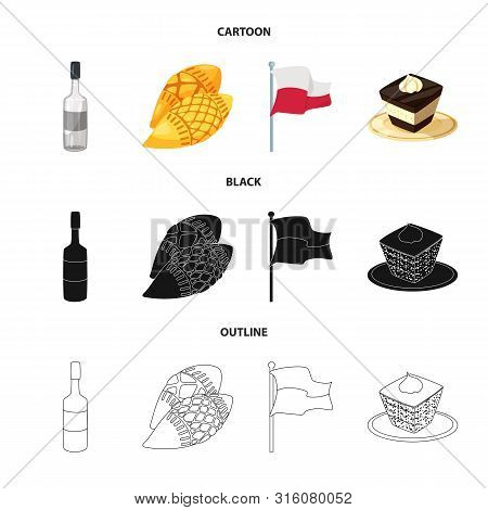 Isolated Object Of Traditional And Tour Sign. Collection Of Traditional And Landmarks Vector Icon Fo