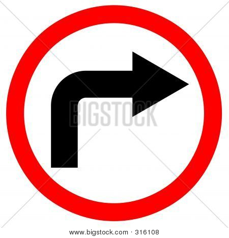 Interdit de tourner à droite
