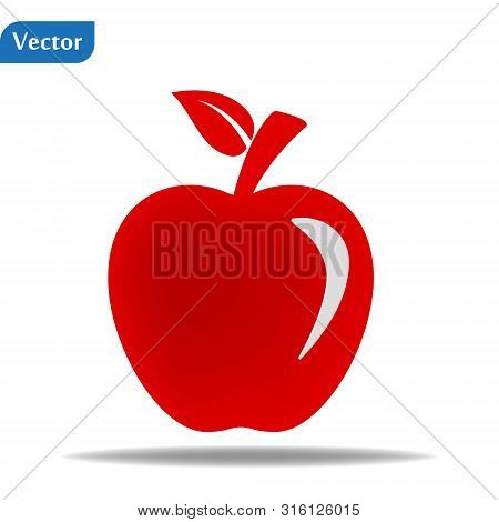 Red Bitten Apple. Apple Vector Icon. Apple Fruit Illustration Icon.web Design Vector Logo. Apple Iso