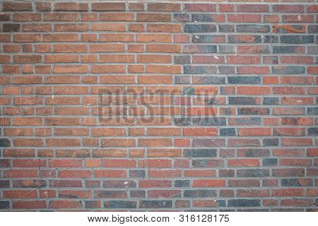 Brown Red Color Brick Wall Texture, Background
