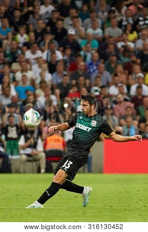Krasnodar, Russia - August 7, 2019: Shapi Suleymanov Of Fc Krasnodar In Action During The Uefa Champ
