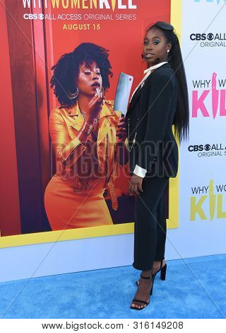 LOS ANGELES - AUG 07:  Kirby Howell-Baptiste arrives for the CBS AllAccess 'Why Women Kill' Premiere Screening on August 07, 2019 in Beverly Hills, CA                