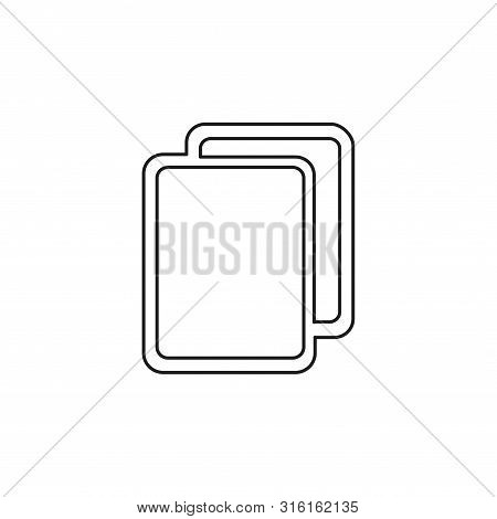 Copy Or Duplicate Document Icon - Web Page Symbol - Office File Format. Thin Line Pictogram - Outlin