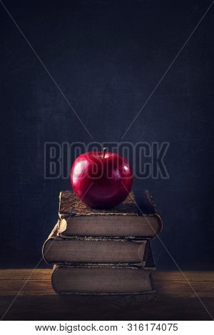 Back to School. Vintage still life with copy space.