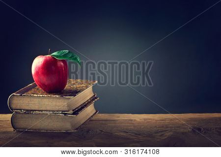 Back to School. Vintage still life with copy space.