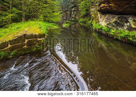 Fall Morning In Bohemian Switzerland, Bohemia, Czech Republic