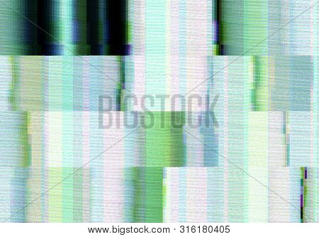 Abstract Background With Glitch Scanlines Tv Style