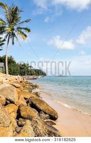 Bang Tao Beach On A Beautiful Summer Day, Phuket, Thailand