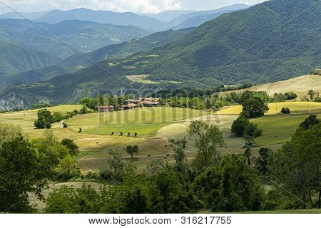 Passo Del Penice, Pavia, Lombardy, Italy: Mountaain Landscape At Late Spring (june)