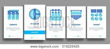 Water Treatment Onboarding Mobile App Page Screen . Filter And Cleaning System Water Treatment Eleme