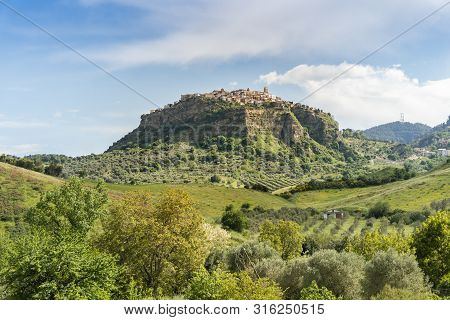 View Of Historic Santa Severina In Calabria, Italy