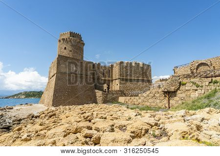 Aragon Fortress From Xv Century  In La Castella, Calabria, Italy