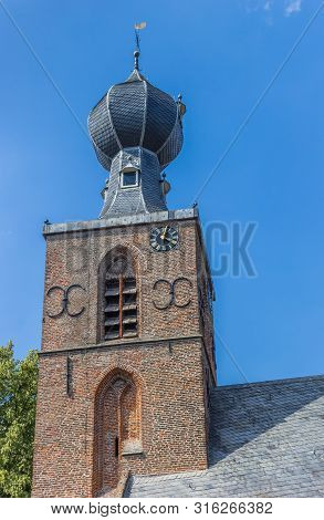 Onion Dome Tower Of The Church In Dwingeloo, Netherlands