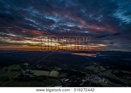 The Lipno Reservoir  Is A Dam And Hydroelectric Plant Constructed Along The Vltava River In The Czec