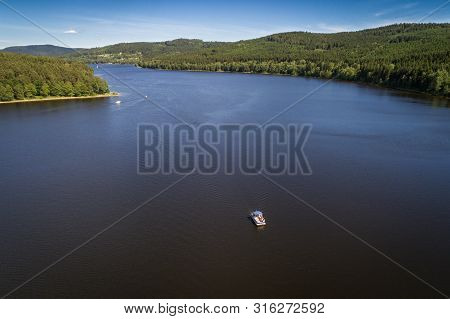 The Lipno Reservoir  Is A Dam And Hydroelectric Plant Constructed Along The Vltava River In The Czec