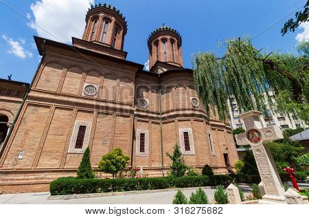 Bucharest, Romania - July 11, 2019: The Church Of Antim Monastery, Built Between 1713 And 1715 By Sa