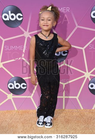 LOS ANGELES - AUG 05:  Mykal-Michelle Harris arrives for the ABC's Summer TCA All Star Party on August 05, 2019 in West Hollywood, CA                