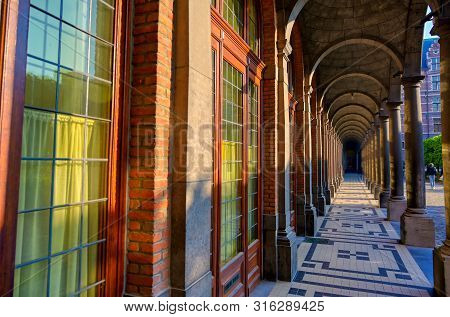 Antwerp, Belgium - April 28, 2019 - The University Of Antwerp (universiteit Antwerpen) Is One Of The