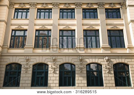 Rio De Janeiro, Brazil - July 28, 2019: Natioal Library Building In City Downtown, Built More Than T