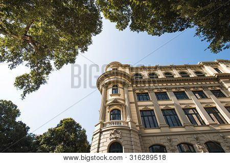 Rio De Janeiro, Brazil - July 28, 2019: Natioal Library Building In City Downtown, Built More Than T