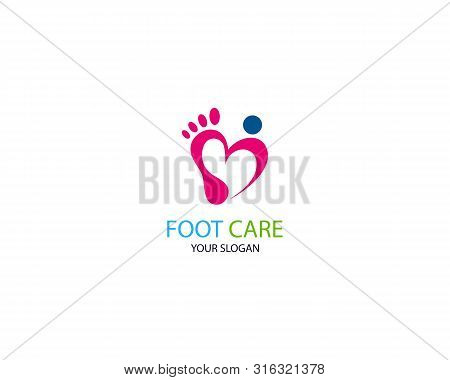 Foot Care Icon Illustration Logo Vector Template