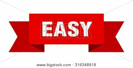 Easy Ribbon. Easy Isolated Sign. Easy Banner