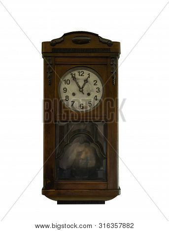 Grandfather Clock In Wooden Case, Europe, Isolated