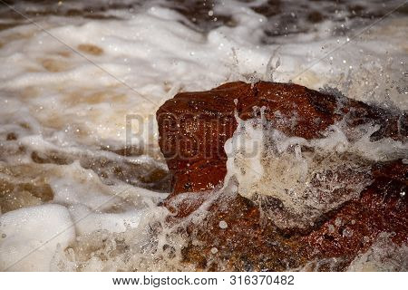 Red Water In Rio Tinto, Huelva