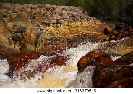 Red Water In Rio Tinto, Huelva