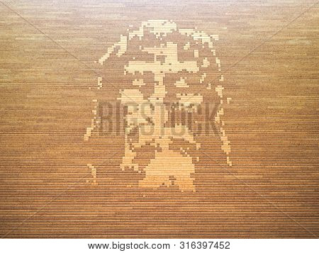 Christ Icon At Santo Volto Church In Turin