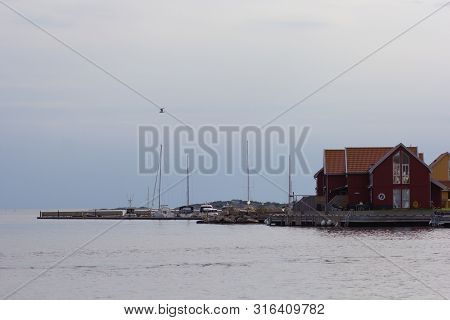 View On Island Washed By Sea With House In Hvaler Norway