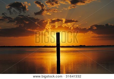 Pine Island solnedgang