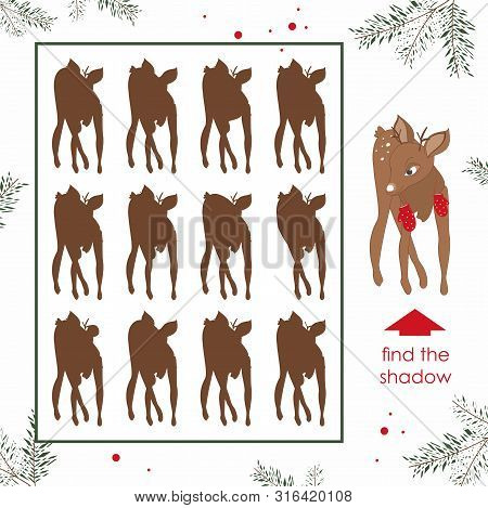 Winter Mini Game For Kids - Help The Fawn Find His Shadow