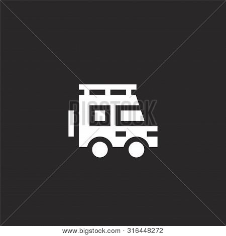 Car Icon. Car Icon Vector Flat Illustration For Graphic And Web Design Isolated On Black Background 