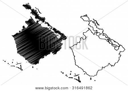 Camaguey Province (republic Of Cuba, Provinces Of Cuba) Map Vector Illustration, Scribble Sketch Cam
