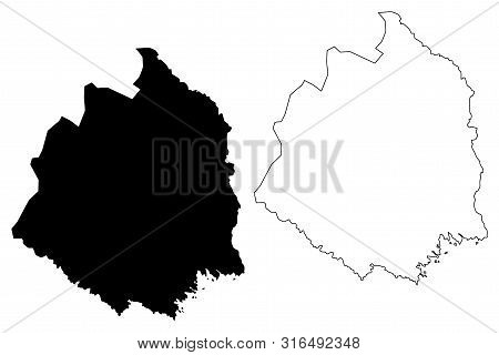Norrbotten County (counties Of Sweden, Kingdom Of Sweden) Map Vector Illustration, Scribble Sketch N