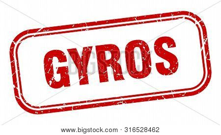 Gyros Stamp. Gyros Square Grunge Sign. Gyros