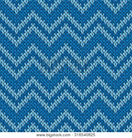 Close Up Chevron Stripes Christmas Knit Geometric Seamless Pattern. Blanket Knitwear Fabric Print. S