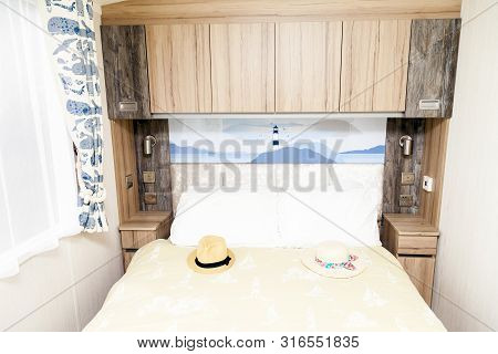 Prestatyn, Gorant, North Wales Great Britain, Uk- Sep 04 2017 : Interior Of Luxury Six Berth Static 