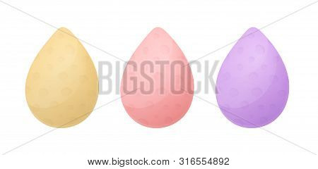 Set Of Sponge For Blenging Cream Foundation